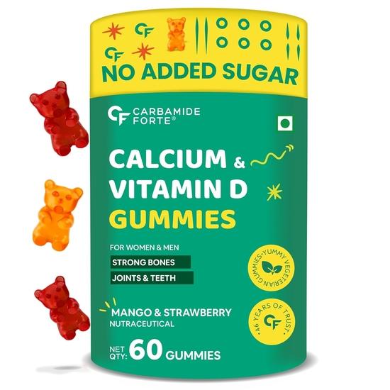 Carbamide Forte Calcium with Vitamin D Gummies for Men & Women| Calcium Gummies for Women & Men for Stronger Bones - 60 Veg Gummies
Carbamide Forte Calcium with Vitamin D Gummies for Men & Women| Calcium Gummies for Women & Men for Stronger Bones - 60 Veg Gummies