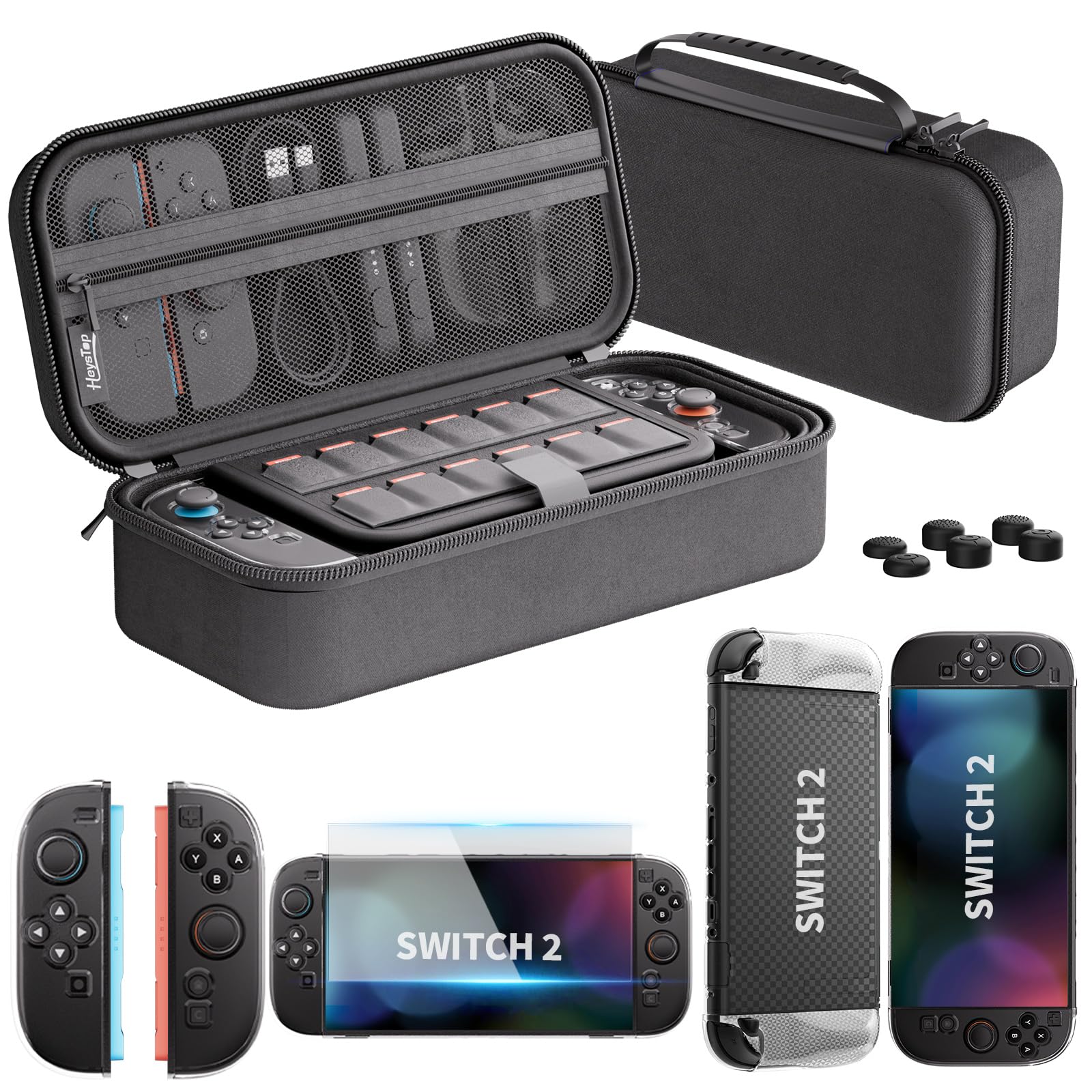 HEYSTOP Чехол для Switch Switch 2 Сумка Сумка из EVA x 1 Чехол из ТПУ x 1 Защитная пленка для экрана Switch 2 Закаленное стекло Большой Легко помещается Игровая карта чёрный
HEYSTOP Чехол для Switch Switch 2 Сумка Сумка из EVA x 1 Чехол из ТПУ x 1 Защитная пленка для экрана Switch 2 Закаленное стекло Большой Легко помещается Игровая карта чёрный