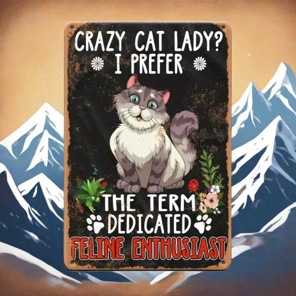 Retro Metal Tin Sign Vintage Wall Decor Crazy Cat Lady Humor Gift for Cat Lovers
Retro Metal Tin Sign Vintage Wall Decor Crazy Cat Lady Humor Gift for Cat Lovers