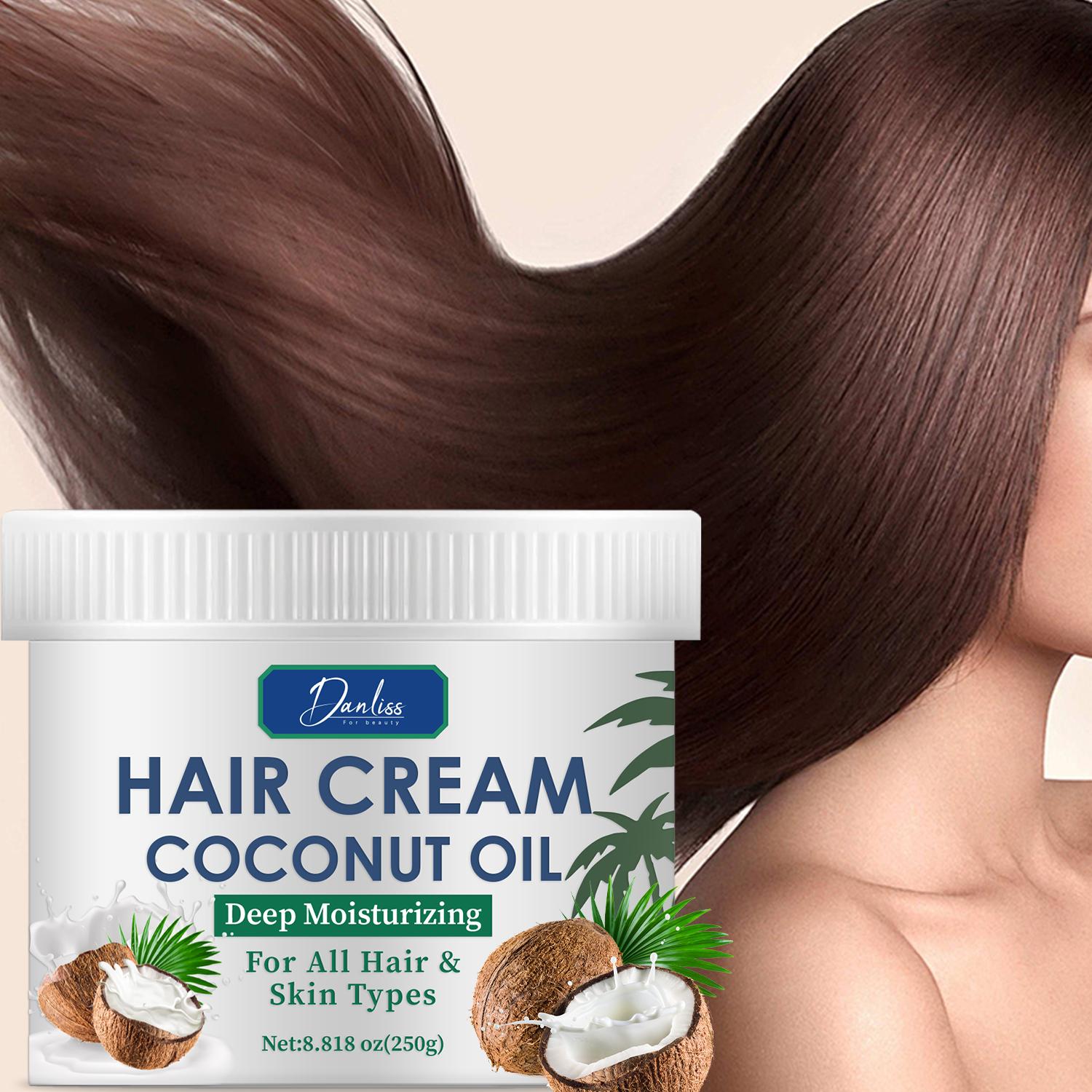 Coconut Oil Hair Cream-Providing moisture for softness, shine, reduced frizz, and healthy hair-For all hair types, women and men,250ml
Coconut Oil Hair Cream-Providing moisture for softness, shine, reduced frizz, and healthy hair-For all hair types, women and men,250ml
