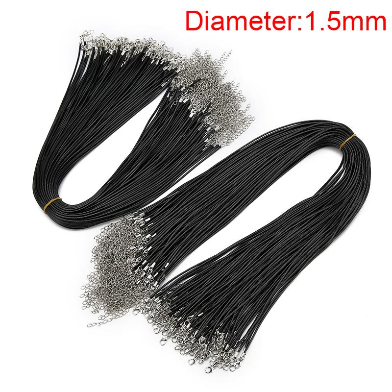 20pcs/lot 1.5 2 mm Round Waxed Cord Necklace With Lobster Clasps Beading Wax Rope String For Necklace Findings Jewelry Making Length 45cm
20pcs/lot 1.5 2 mm Round Waxed Cord Necklace With Lobster Clasps Beading Wax Rope String For Necklace Findings Jewelry Making Length 45cm
