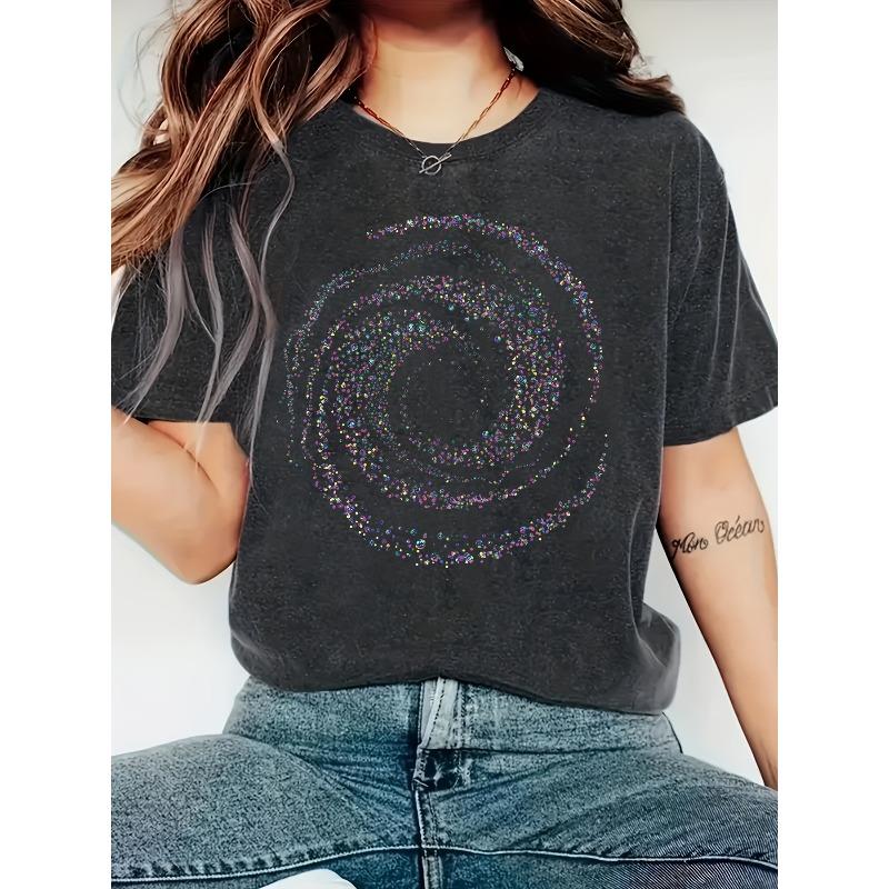 European Size Cool Galaxy Space Polka Dot Balance Circle Printed T-Shirt, Casual Short-Sleeve Round Top for Women 4XL чорний
European Size Cool Galaxy Space Polka Dot Balance Circle Printed T-Shirt, Casual Short-Sleeve Round Top for Women 4XL чорний