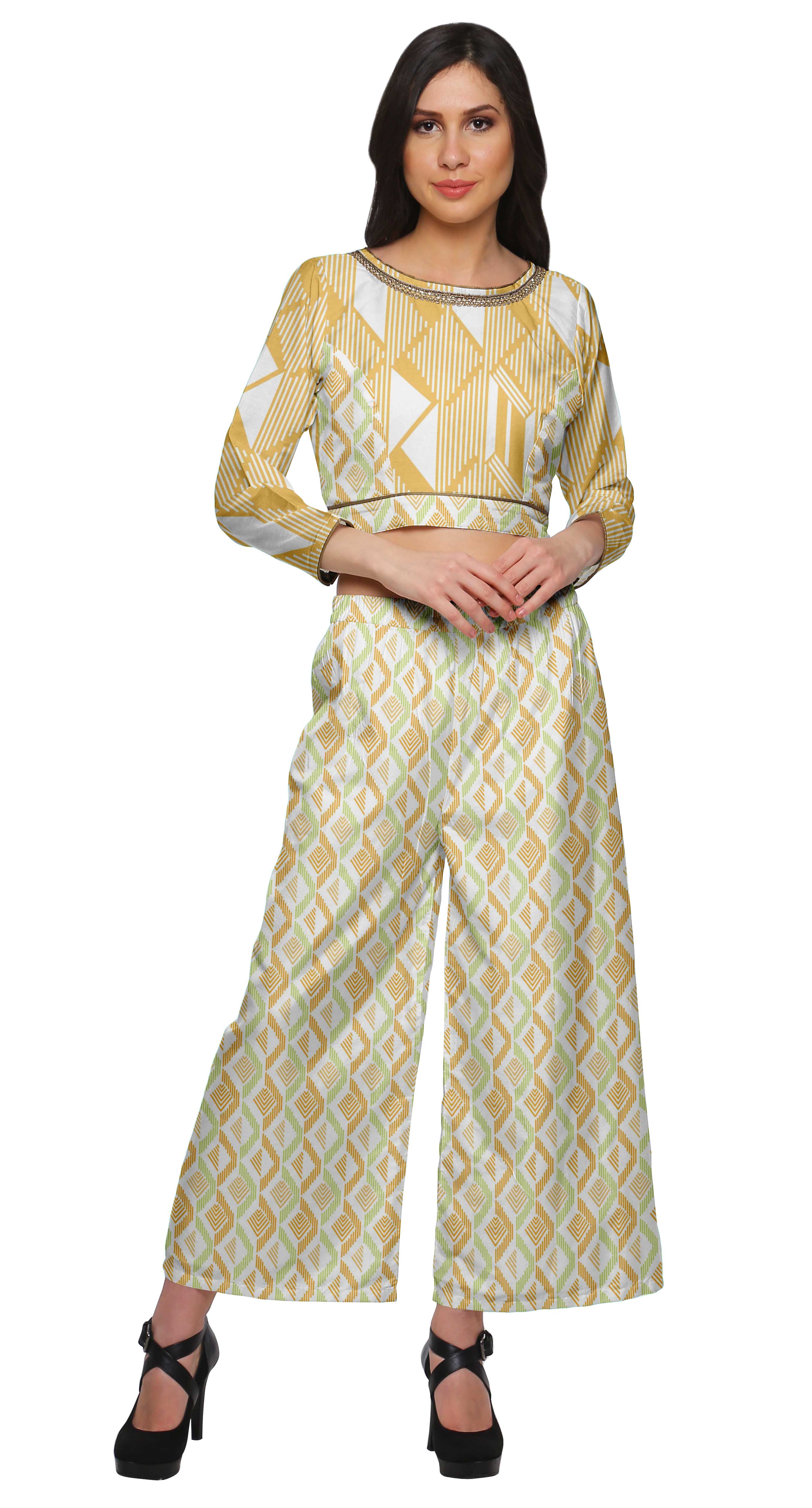 Moomaya Womena s Crop Top Palazzo Set Printed 2 Piece Outfit Dress Ethnic XS жовтий
Moomaya Womena s Crop Top Palazzo Set Printed 2 Piece Outfit Dress Ethnic XS жовтий