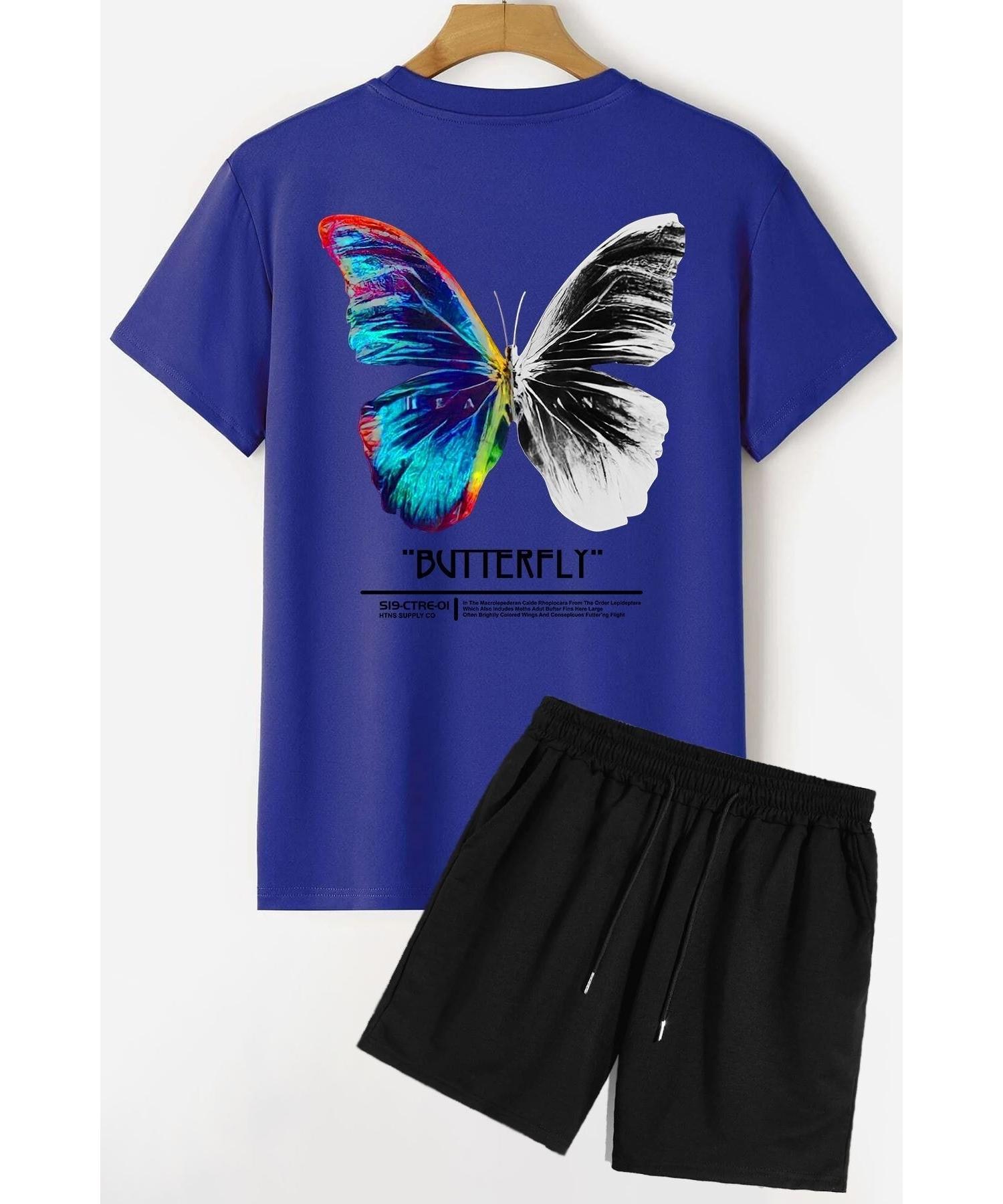 Унисекс, шорты с принтом бабочки на спине, футболка, спортивный костюм
Унисекс, шорты с принтом бабочки на спине, футболка, спортивный костюм