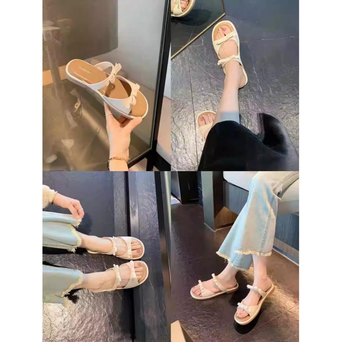 Cowhide version~ Age-reducing bow open-toed beach versatile casual style leather slippers women s sandals 35 чёрный
Cowhide version~ Age-reducing bow open-toed beach versatile casual style leather slippers women s sandals 35 чёрный