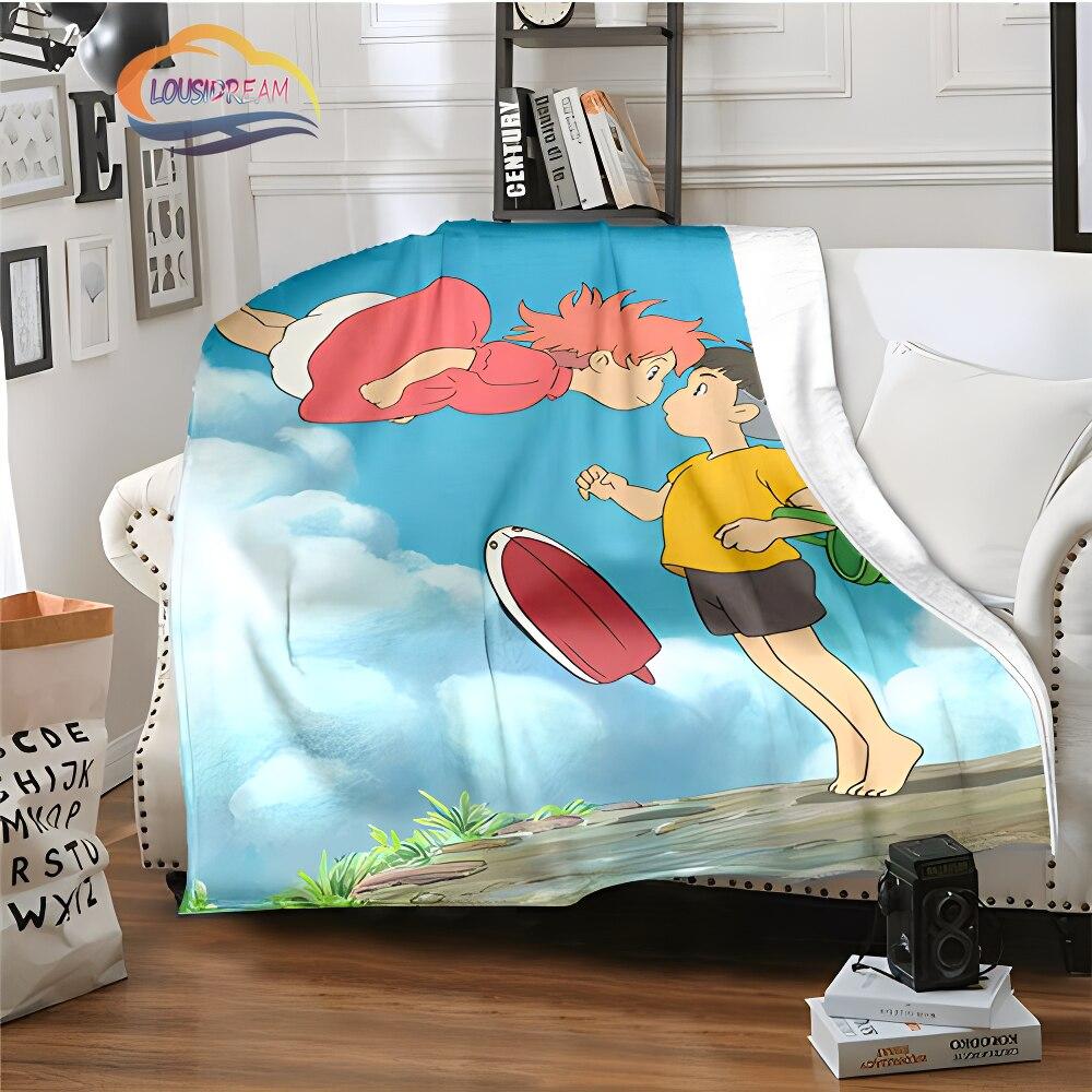 Поньо на утесе Милый мультяшный плед Анимационный сериал Миядзаки Хаяо Плед Четыре сезона для детей и взрослых 75x90cm
Поньо на утесе Милый мультяшный плед Анимационный сериал Миядзаки Хаяо Плед Четыре сезона для детей и взрослых 75x90cm