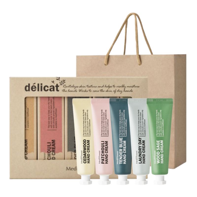 MediFlower Délicat Hand Cream 5Piece Set (30g × 5) + Gift Shopping Bag Set (30g × 5)
MediFlower Délicat Hand Cream 5Piece Set (30g × 5) + Gift Shopping Bag Set (30g × 5)