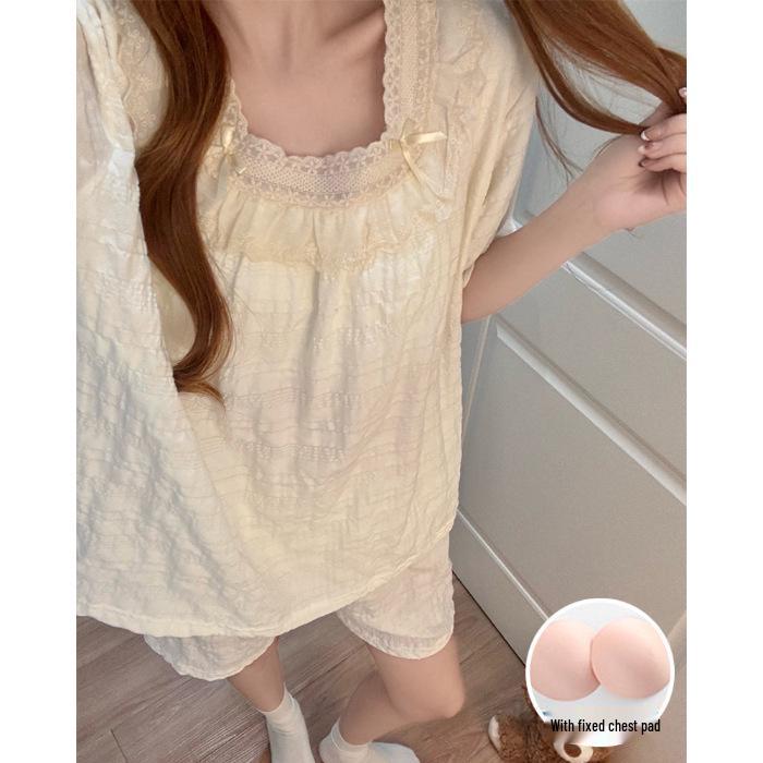 2026 Summer Arrival: Women s Cloud Cotton Pajama Set with Lace Trim and Built-in Bra M абрикосовый
2026 Summer Arrival: Women s Cloud Cotton Pajama Set with Lace Trim and Built-in Bra M абрикосовый