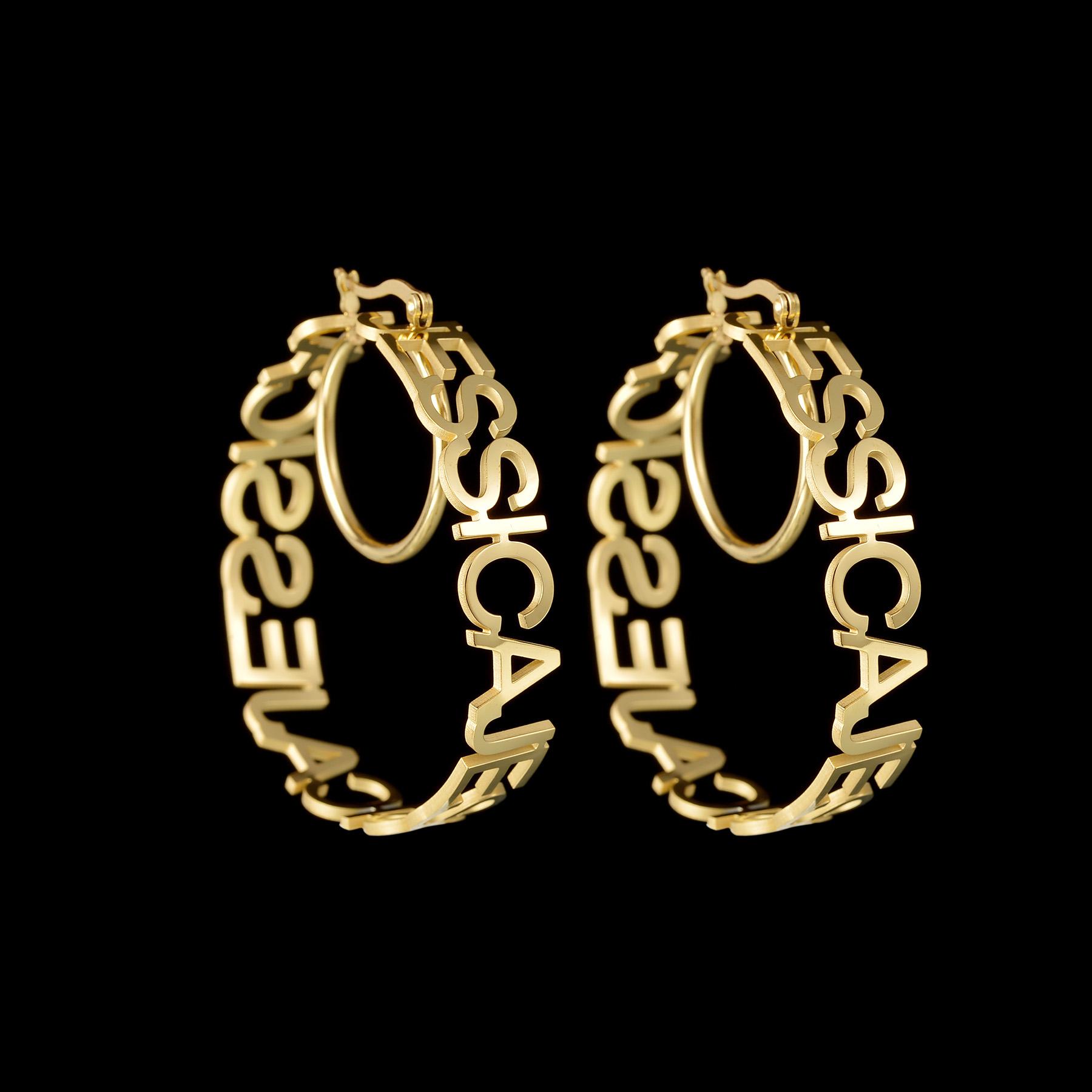 Atoztide 50mm Personalized Custom Name Earrings Hoops Stainless Steel for Women Letters Hollow Nameplate Fashion Jewelry Gift Silver color
Atoztide 50mm Personalized Custom Name Earrings Hoops Stainless Steel for Women Letters Hollow Nameplate Fashion Jewelry Gift Silver color