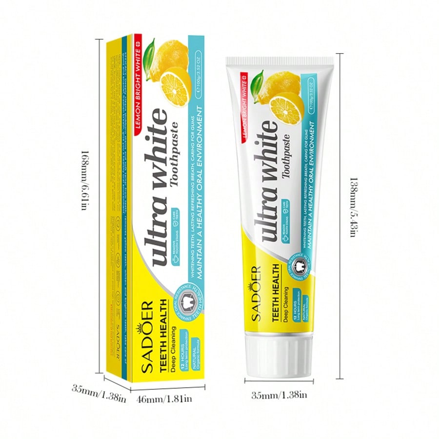 Lemon Stain Remover Toothpaste Natural Gentle Care Protects Enamel Fresh Lemon Flavor Improves Gum Health 1
Lemon Stain Remover Toothpaste Natural Gentle Care Protects Enamel Fresh Lemon Flavor Improves Gum Health 1