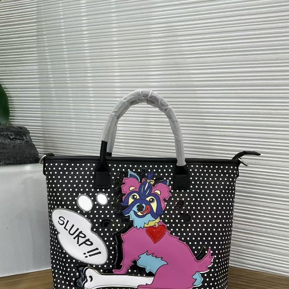 Niche Design Bag Women S Polka Dot Printing Handbag Creative Puppy Bag Versatile Messenger Bag чорний
Niche Design Bag Women S Polka Dot Printing Handbag Creative Puppy Bag Versatile Messenger Bag чорний
