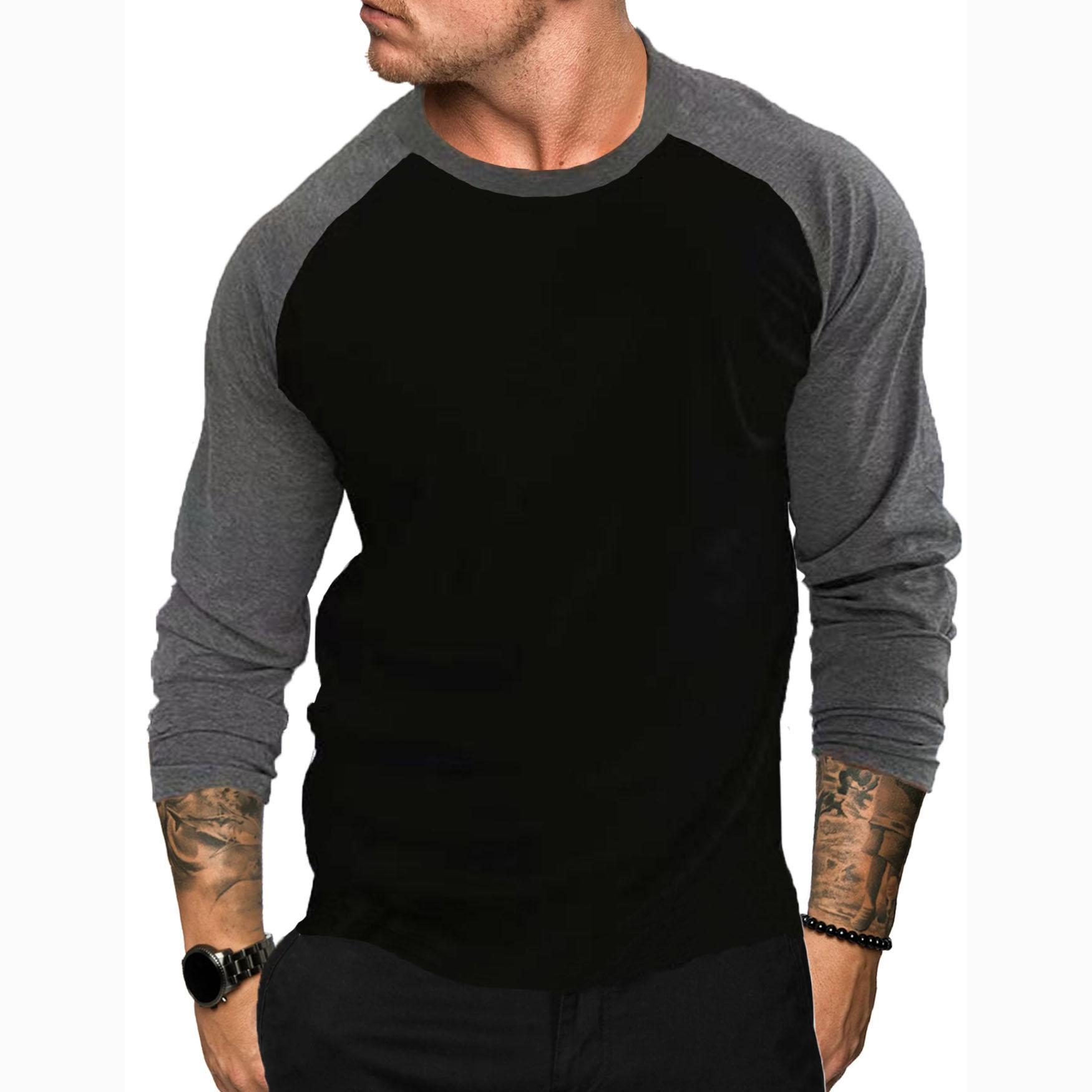 Spring and Autumn Men s Color Matching Long-sleeved Round Neck Casual T-shirt XS чорний
Spring and Autumn Men s Color Matching Long-sleeved Round Neck Casual T-shirt XS чорний