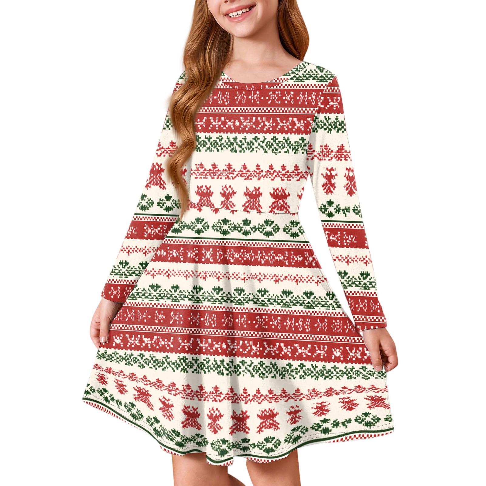 Girls Princess Dress - Long Sleeve A-Line T-Shirt Dress Christmas Day 110
Girls Princess Dress - Long Sleeve A-Line T-Shirt Dress Christmas Day 110