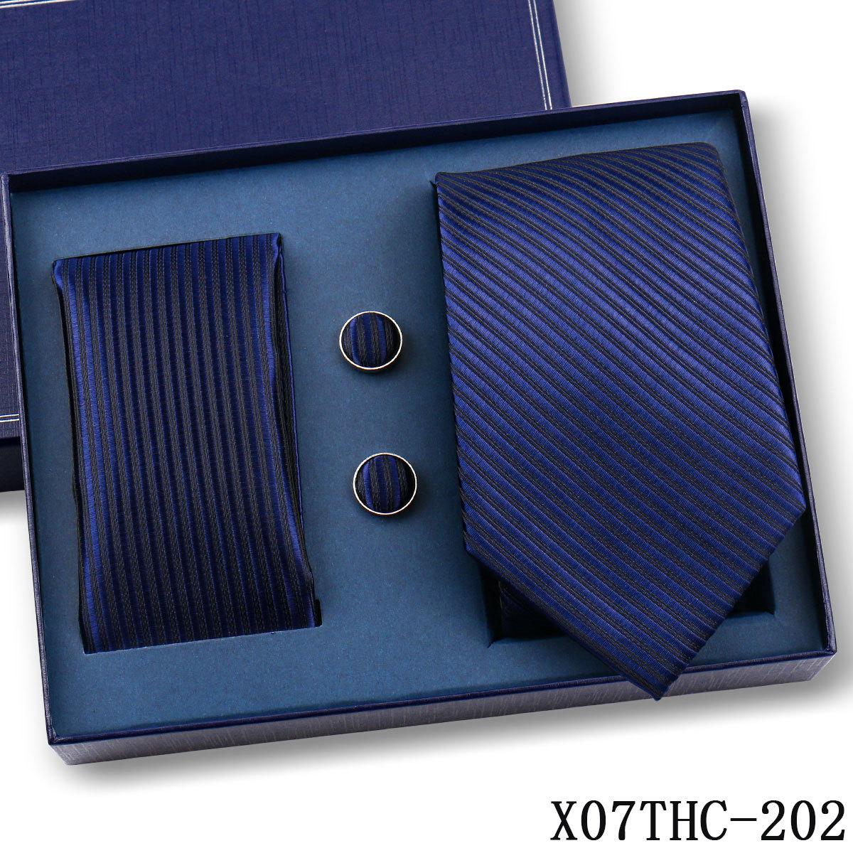 Tie Square Cufflinks 3-Piece Suit Retro Striped Hand Tie High-End Gift Box Set
Tie Square Cufflinks 3-Piece Suit Retro Striped Hand Tie High-End Gift Box Set
