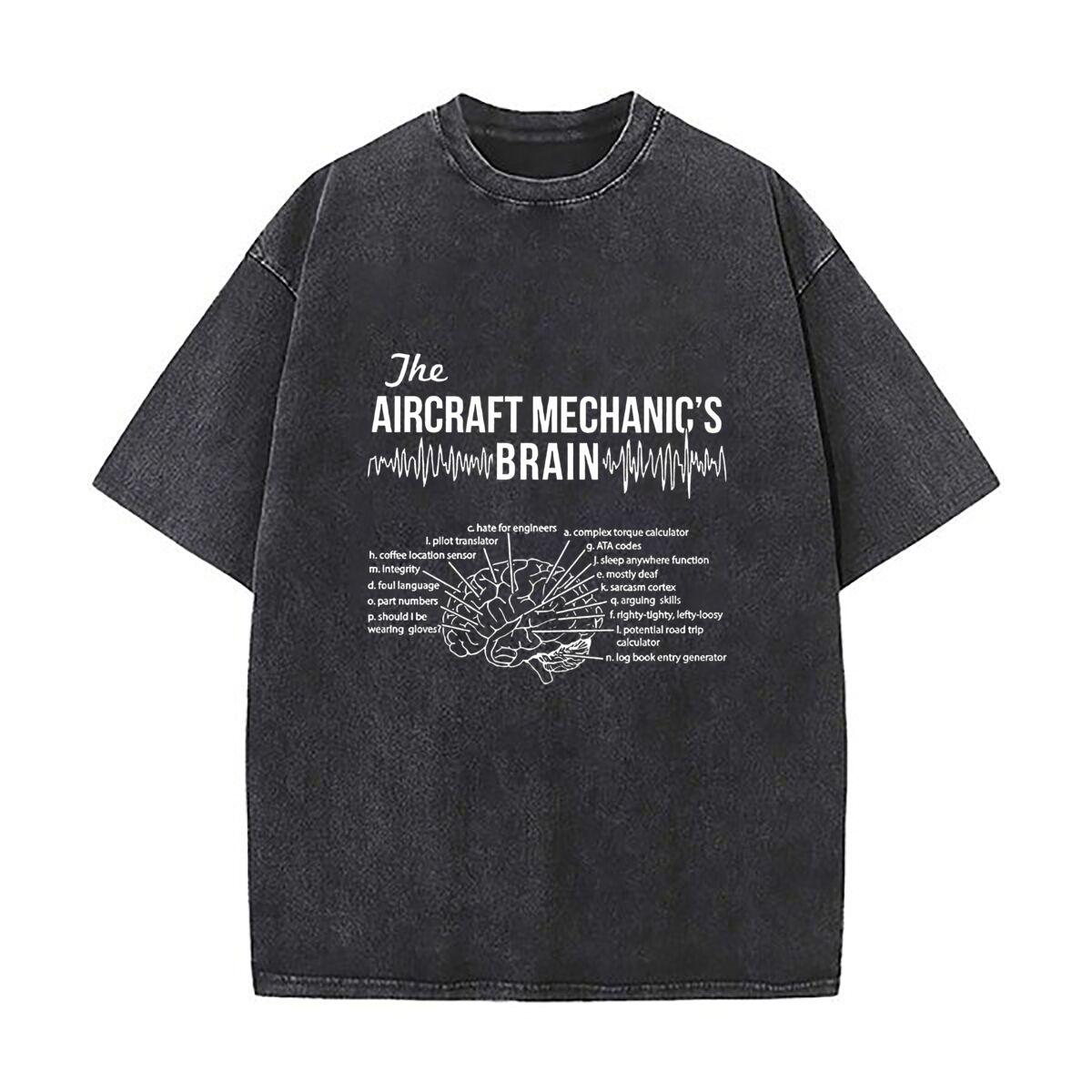 The Aircraft Mechanics Brain design Mens Summer Tshirt Cotton Vintage Washed TShirts S
The Aircraft Mechanics Brain design Mens Summer Tshirt Cotton Vintage Washed TShirts S