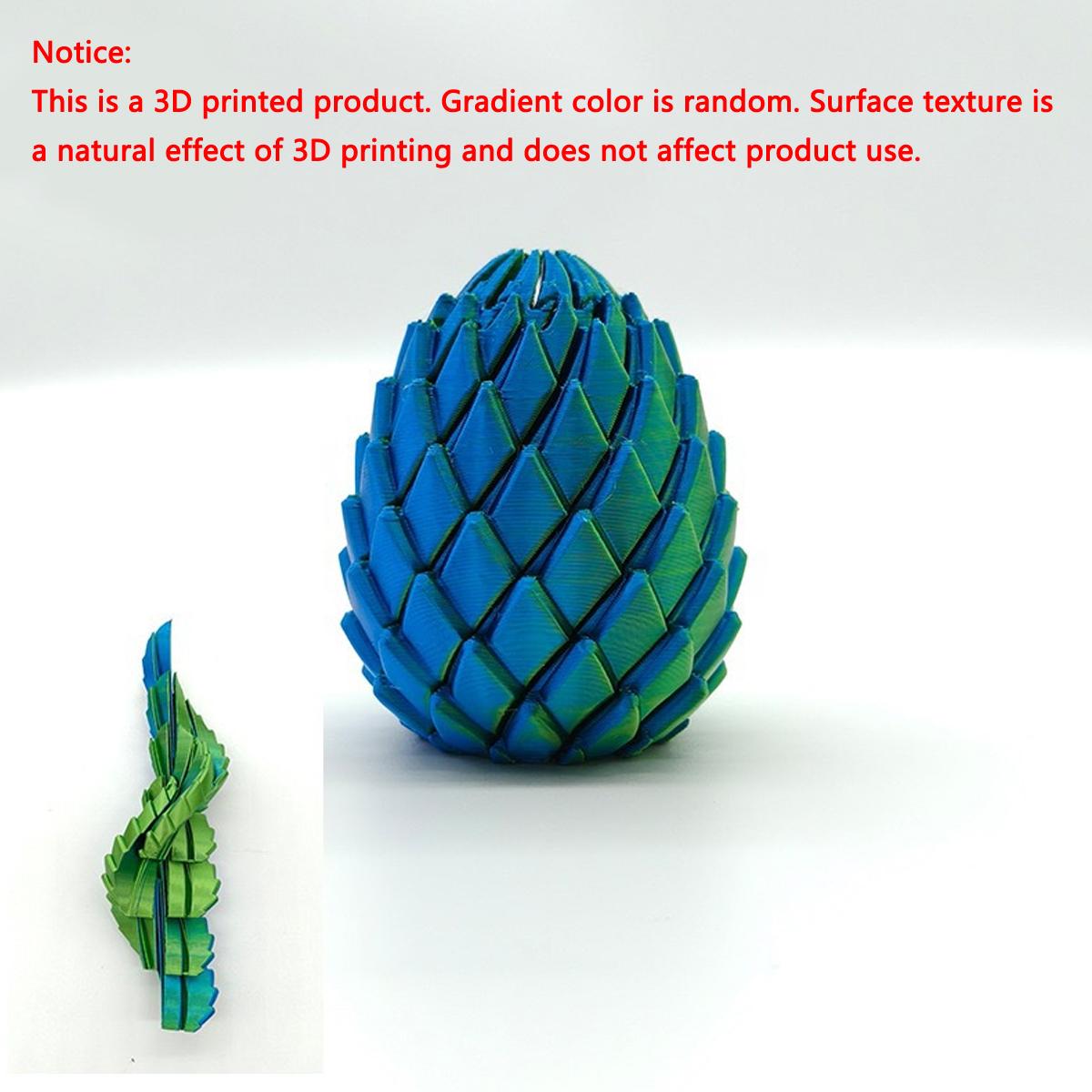 Mini 3D Printed Spiral Fidget Dragon Egg Anti Stress Toy Expandable Sensory Stress Relief Decompression Toy Desktop Decor Gift
Mini 3D Printed Spiral Fidget Dragon Egg Anti Stress Toy Expandable Sensory Stress Relief Decompression Toy Desktop Decor Gift