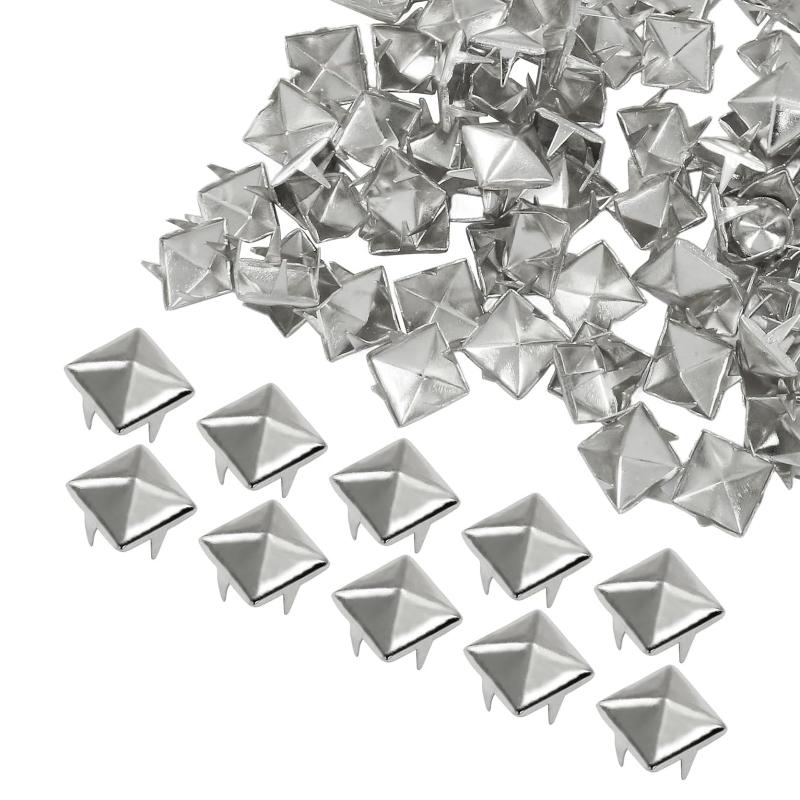 100Pcs Punk Spikes Square Pyramid Metal Studs Rivets 4 Prongs for Leathercraft Garment Accessory
100Pcs Punk Spikes Square Pyramid Metal Studs Rivets 4 Prongs for Leathercraft Garment Accessory