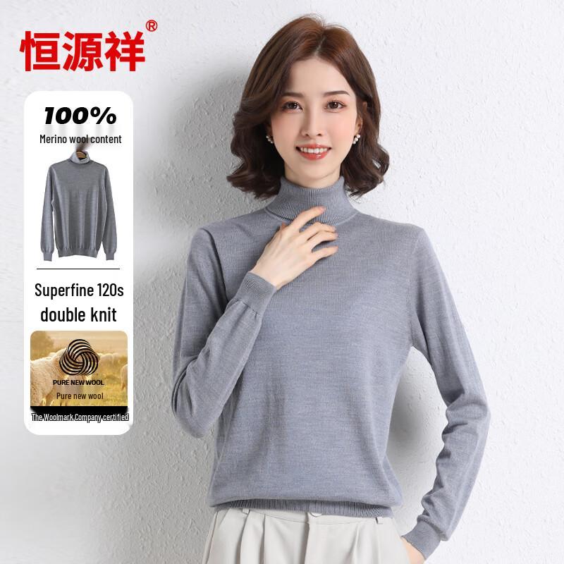 Hengyuanxiang Women s 120-Count Worsted Turtleneck Wool Sweater 175
Hengyuanxiang Women s 120-Count Worsted Turtleneck Wool Sweater 175