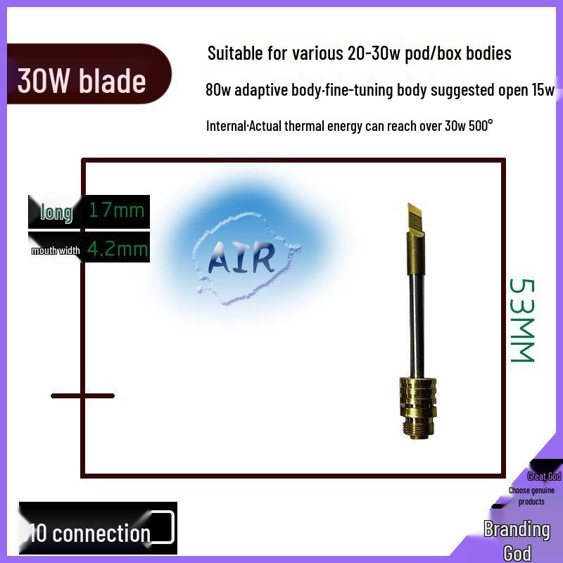 Жало для паяльника высокой мощности, интерфейс 510 (30 Вт-60 Вт)
Жало для паяльника высокой мощности, интерфейс 510 (30 Вт-60 Вт)