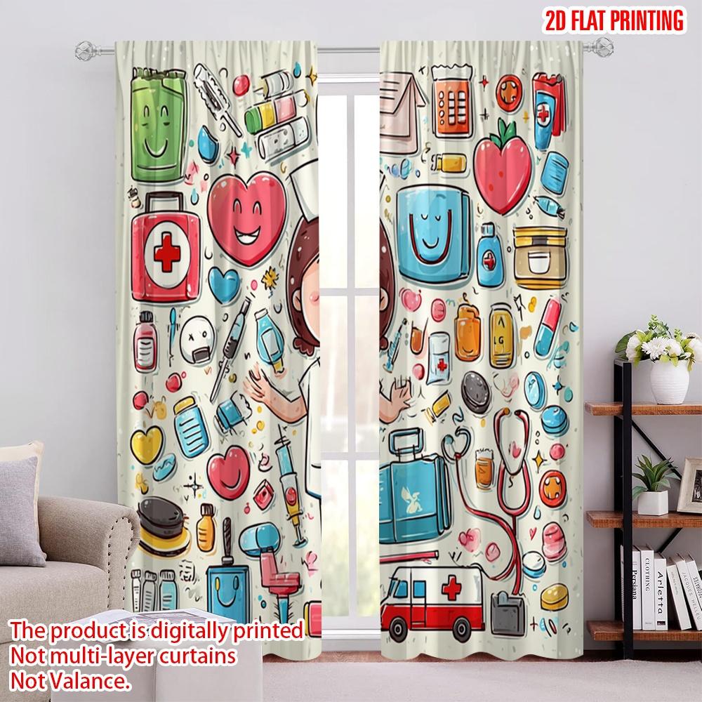2pcs,2D plane printing Curtain Fabric Vibrant Medical Versatile Durable Polyester (without rod) Gifts Use for Bedroom, Living 52.50 × 116.00 cm 2 pcs
2pcs,2D plane printing Curtain Fabric Vibrant Medical Versatile Durable Polyester (without rod) Gifts Use for Bedroom, Living 52.50 × 116.00 cm 2 pcs