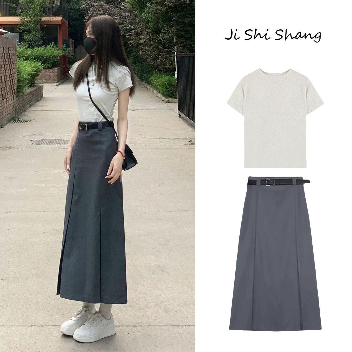 Summer 2026 College Style Grey High-Waisted Skirt & Short-Sleeved T-Shirt Two-Piece Set Small
Summer 2026 College Style Grey High-Waisted Skirt & Short-Sleeved T-Shirt Two-Piece Set Small