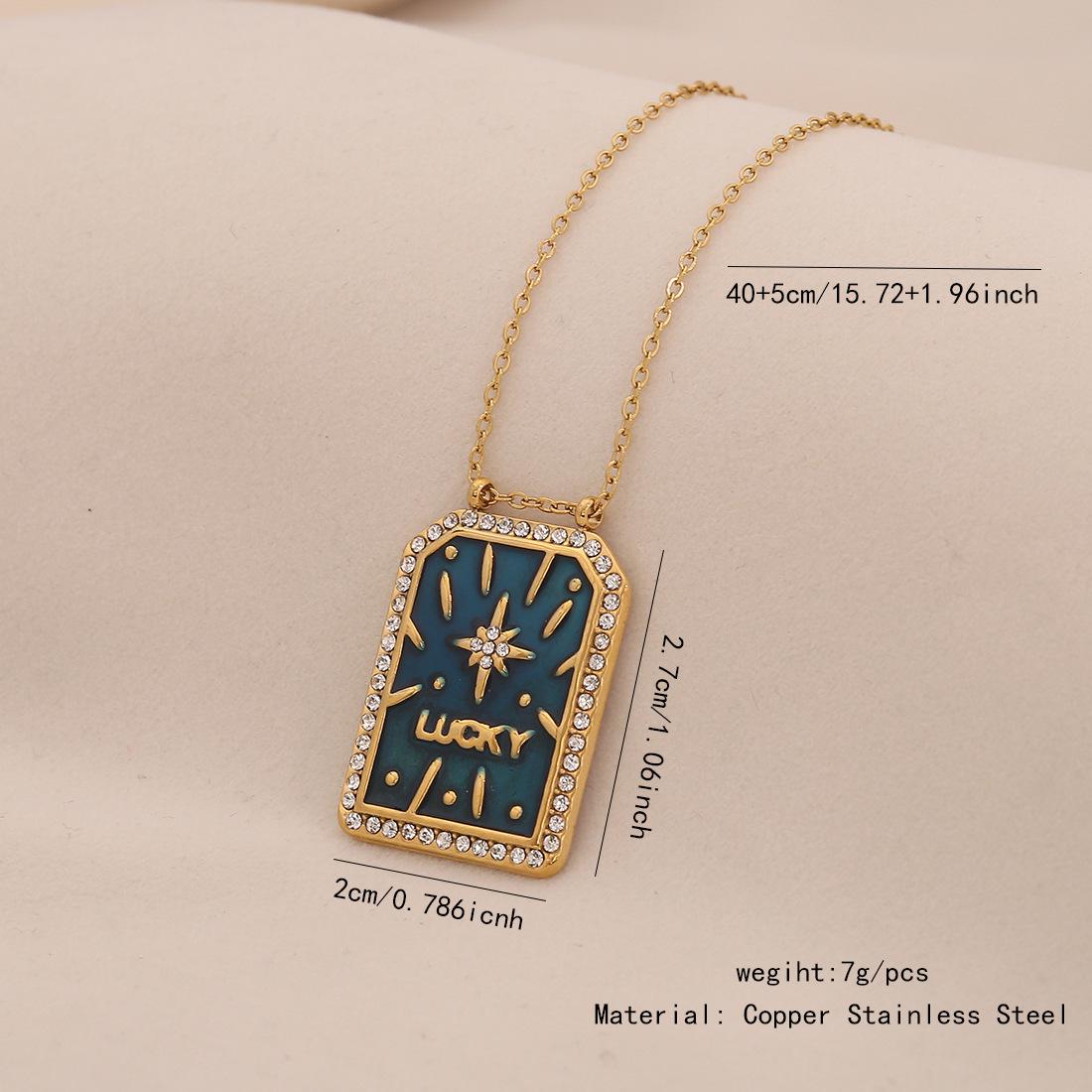 New Fashion Retro Tarot Card Pendant Necklace Heart Fish Stainless Steel Jewelry Western Style Accessory
New Fashion Retro Tarot Card Pendant Necklace Heart Fish Stainless Steel Jewelry Western Style Accessory