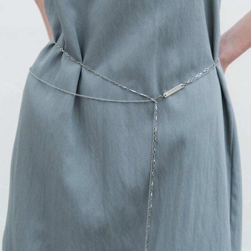 PIECE BY PIECE Piece Two Strap Chain Belt_Silver Silver
PIECE BY PIECE Piece Two Strap Chain Belt_Silver Silver