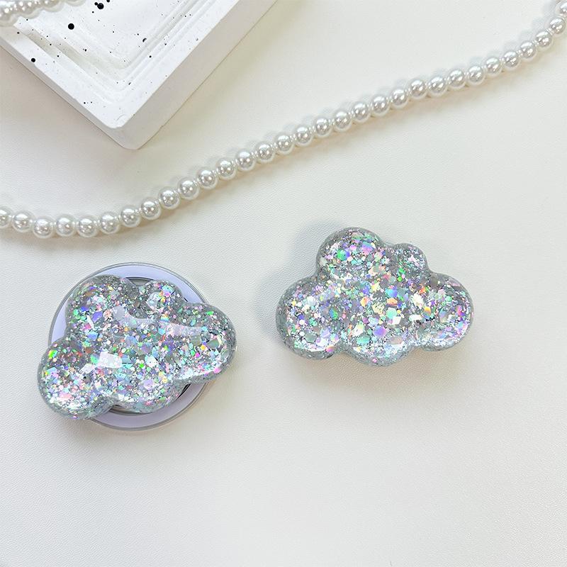 Three-Dimensional Sequined Cloud Mobile Phone Airbag Bracket Desktop Magnetic Paste Watching Drama Telescopic Support Creative Ring Transparent stand
Three-Dimensional Sequined Cloud Mobile Phone Airbag Bracket Desktop Magnetic Paste Watching Drama Telescopic Support Creative Ring Transparent stand