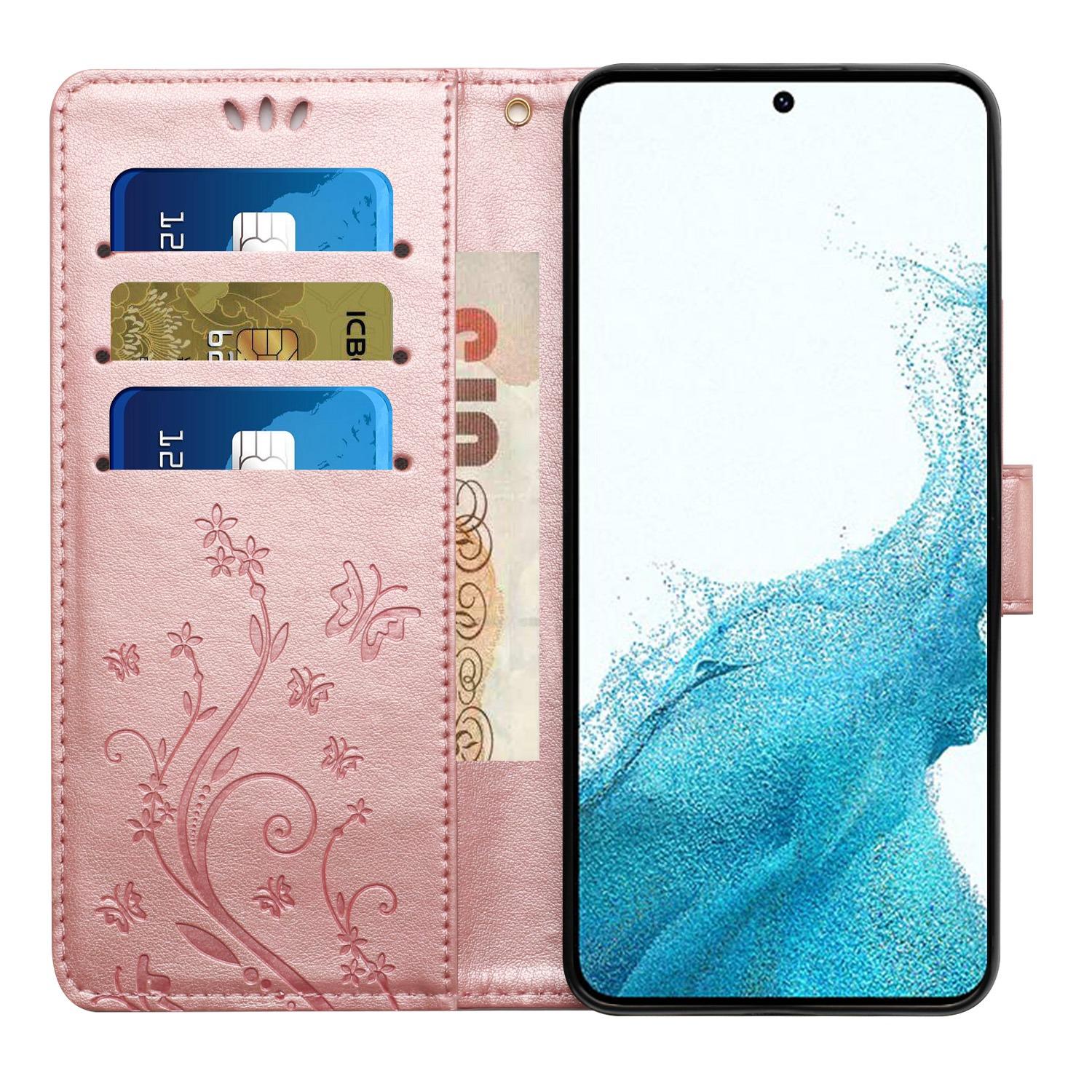 For Samsung Galaxy S23+ PU Leather Stand Wallet Case Imprinting Flower Butterflies Magnetic Clasp Phone Cover Gold
For Samsung Galaxy S23+ PU Leather Stand Wallet Case Imprinting Flower Butterflies Magnetic Clasp Phone Cover Gold
