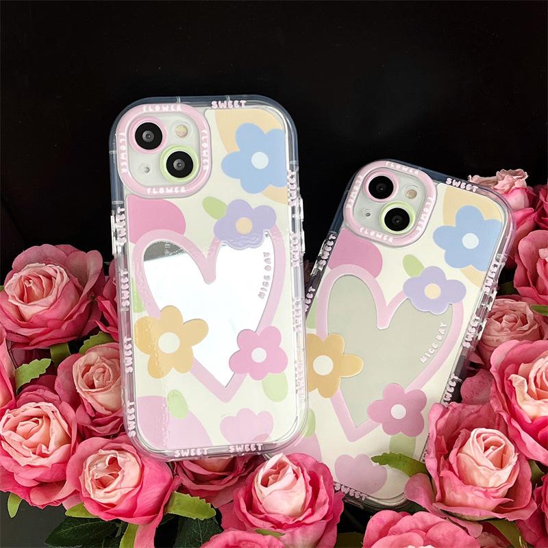 Корейский чехол для телефона Sweet Love Heart Flowers Mirror для iPhone 14 13 12 11 15 Pro Max, симпатичная жесткая противоударная задняя крышка
Корейский чехол для телефона Sweet Love Heart Flowers Mirror для iPhone 14 13 12 11 15 Pro Max, симпатичная жесткая противоударная задняя крышка