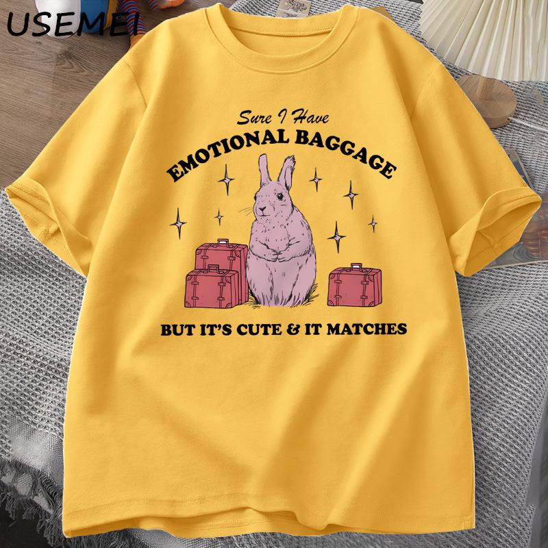Sure I Have Emotional Baggage Funny Unisextal Health T Shirts Women Unisex Vintage Rabbit Tee Shirt Summer Short Sleeve Graphic Tees L
Sure I Have Emotional Baggage Funny Unisextal Health T Shirts Women Unisex Vintage Rabbit Tee Shirt Summer Short Sleeve Graphic Tees L