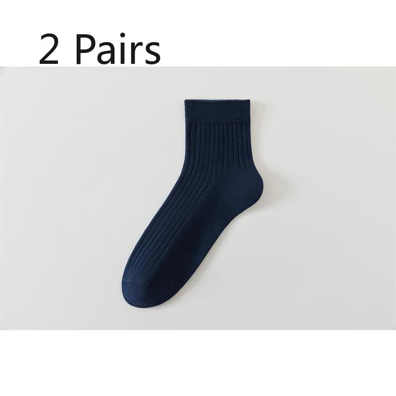 2 Pairs of Men s Solid-color Mid-calf Cotton Double-needle Breathable and Sweat-absorbent Business Casual Socks 2 pairs темно-синього кольору
2 Pairs of Men s Solid-color Mid-calf Cotton Double-needle Breathable and Sweat-absorbent Business Casual Socks 2 pairs темно-синього кольору