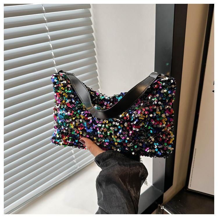 Trendy Small Shimmering Square Tote Bag For Women Featuring Dual Chain Strap In Black And Silver Colorful
Trendy Small Shimmering Square Tote Bag For Women Featuring Dual Chain Strap In Black And Silver Colorful