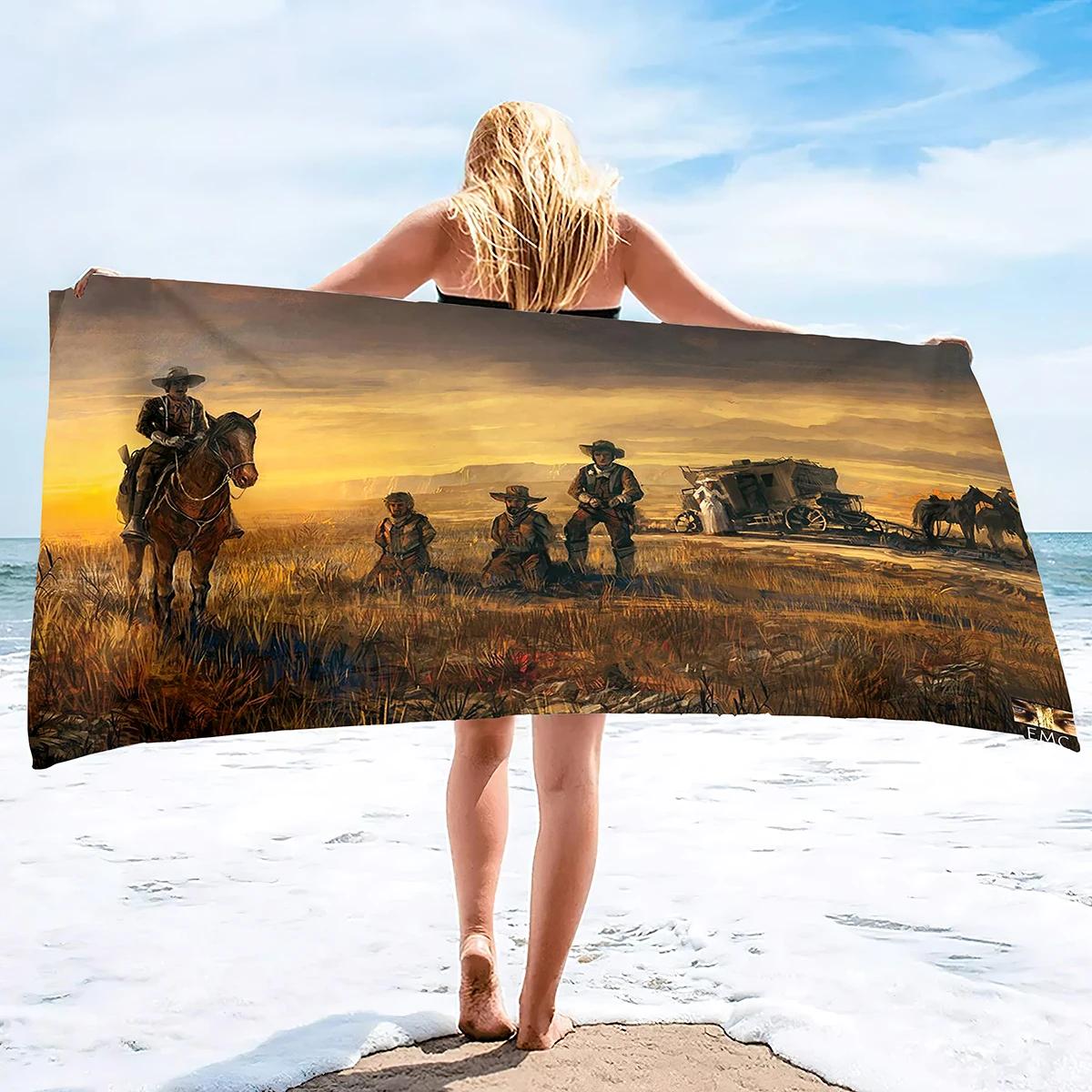 Microfiber Cowboy Print Beach Towels,Beach Towel Oversized,Quick Dry Cowboy On Horse Bath Towel Large,Absorbent Bathroom Towels W30*H60(CM)
Microfiber Cowboy Print Beach Towels,Beach Towel Oversized,Quick Dry Cowboy On Horse Bath Towel Large,Absorbent Bathroom Towels W30*H60(CM)