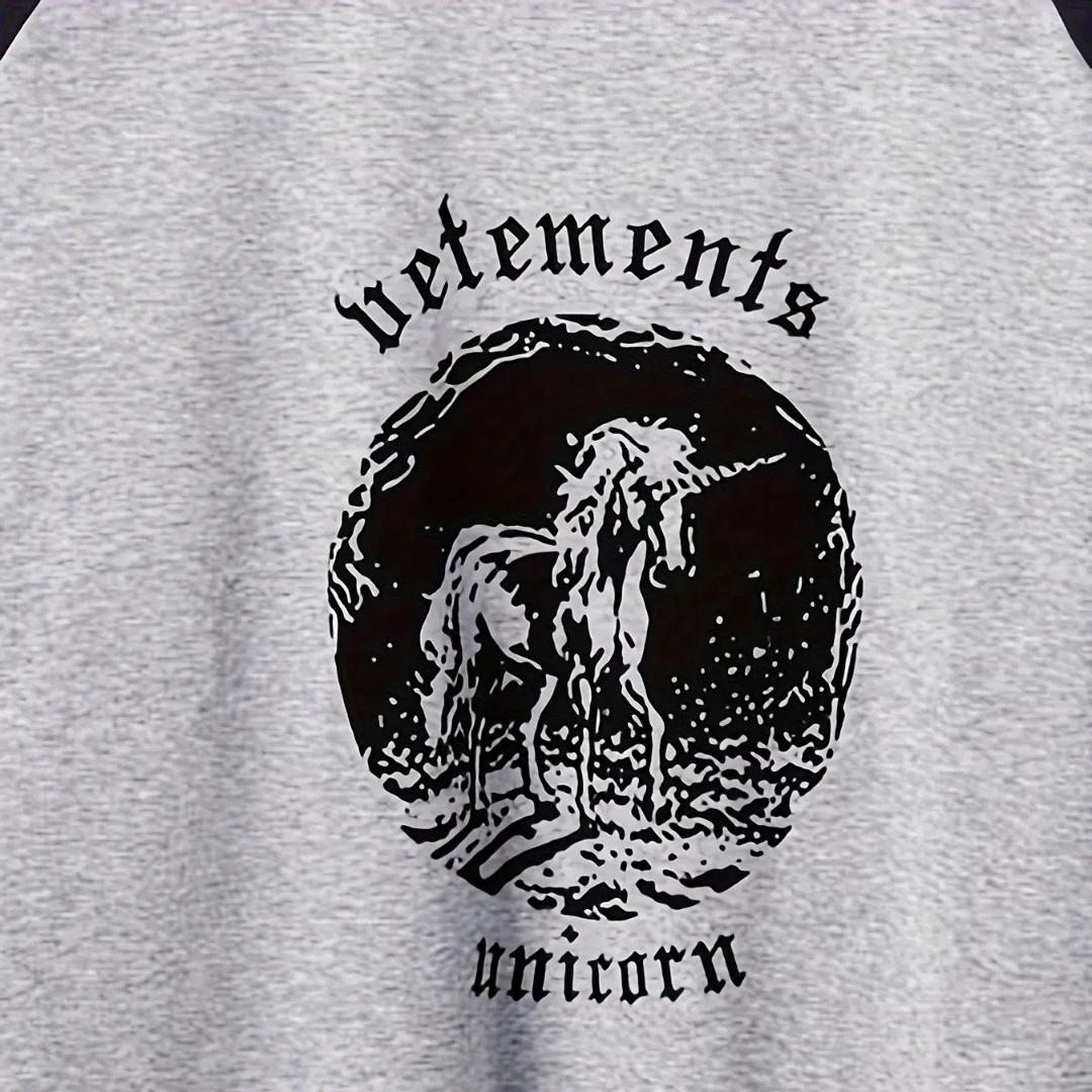 Футболка с длинными рукавами и принтом лошади, повседневный топ с круглым вырезом в стиле колор-блок для весны и осени, женская одежда L
Футболка с длинными рукавами и принтом лошади, повседневный топ с круглым вырезом в стиле колор-блок для весны и осени, женская одежда L