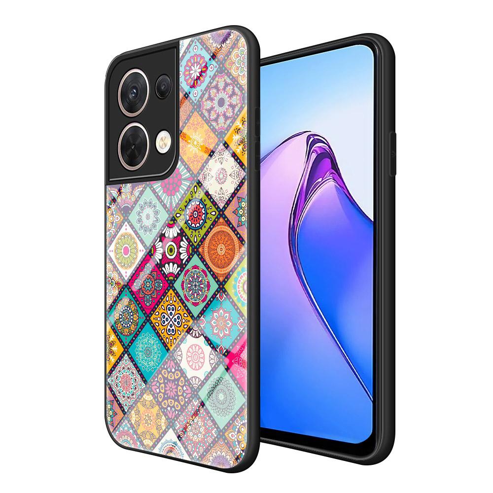For Oppo Reno8 5G Kickstand Feature Flower Pattern Case Tempered Glass+PC+TPU Anti-wear Cover with Lanyard Checkered Pattern
For Oppo Reno8 5G Kickstand Feature Flower Pattern Case Tempered Glass+PC+TPU Anti-wear Cover with Lanyard Checkered Pattern