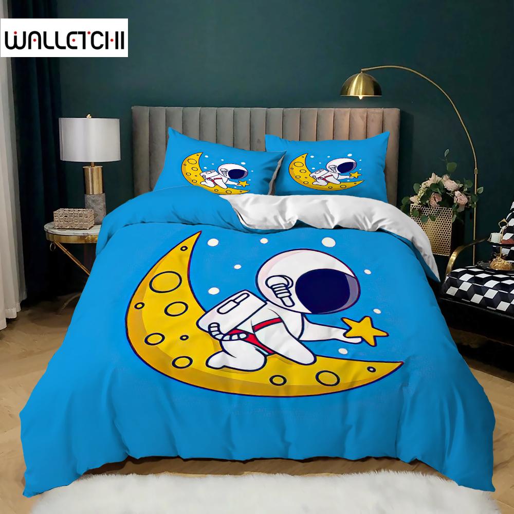 Astronaut Duvet Cover Set King Size Cartoon Astronaut Star Moon Pattern Bedding Set Microfiber Space Theme Full Twin Quilt Cover EU single(135x200cm)
Astronaut Duvet Cover Set King Size Cartoon Astronaut Star Moon Pattern Bedding Set Microfiber Space Theme Full Twin Quilt Cover EU single(135x200cm)