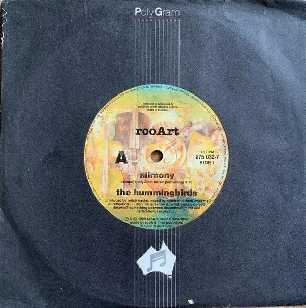 7-дюймовая пластинка HUMMINGBIRDS Alimony 8750327 rooArt 1990 Австралия Рок Б/у
7-дюймовая пластинка HUMMINGBIRDS Alimony 8750327 rooArt 1990 Австралия Рок Б/у