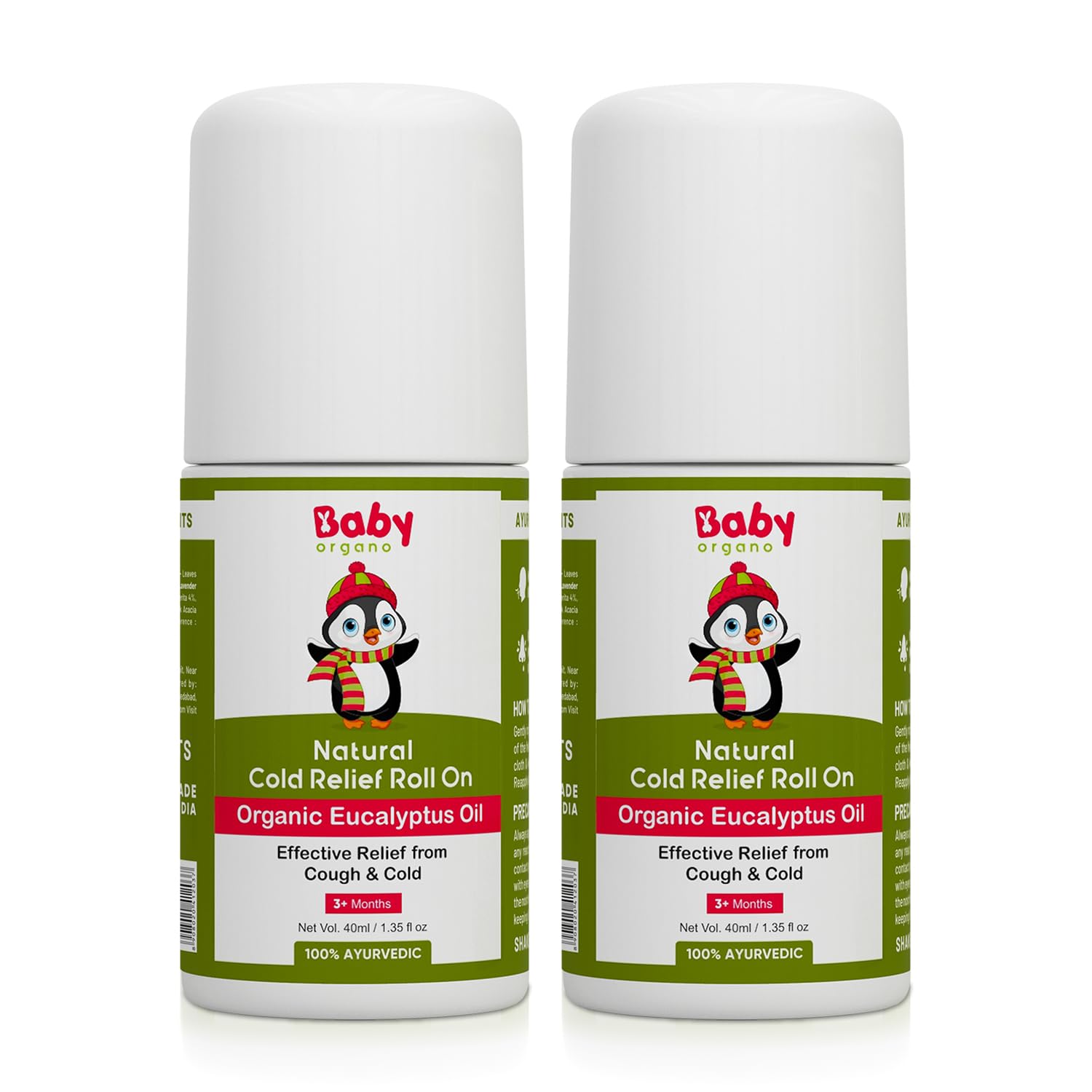 Babyorgano Ayurvedic Gentle and Effective Fast-Acting Cold Relief Roll On for Babies with Tulsi and Organic Eucalyptus Essential Oils (Pack of 2)
Babyorgano Ayurvedic Gentle and Effective Fast-Acting Cold Relief Roll On for Babies with Tulsi and Organic Eucalyptus Essential Oils (Pack of 2)