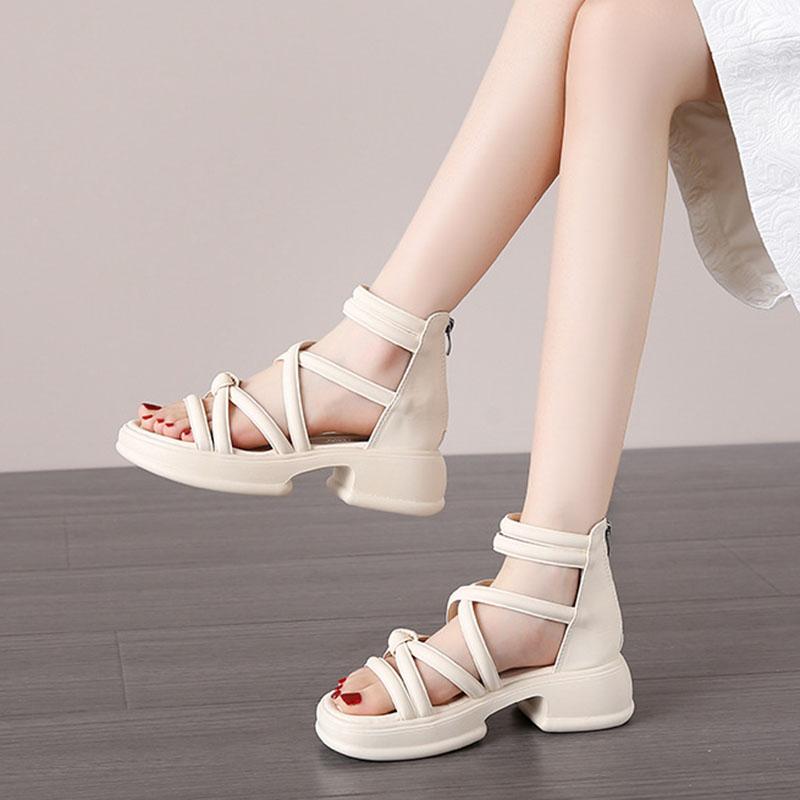 FASHION Roman Sandals Women s Summer Platform 5cm Thick High Heeled Women Shoes Back Zipper Casual Solid Female Sandales Boots
FASHION Roman Sandals Women s Summer Platform 5cm Thick High Heeled Women Shoes Back Zipper Casual Solid Female Sandales Boots