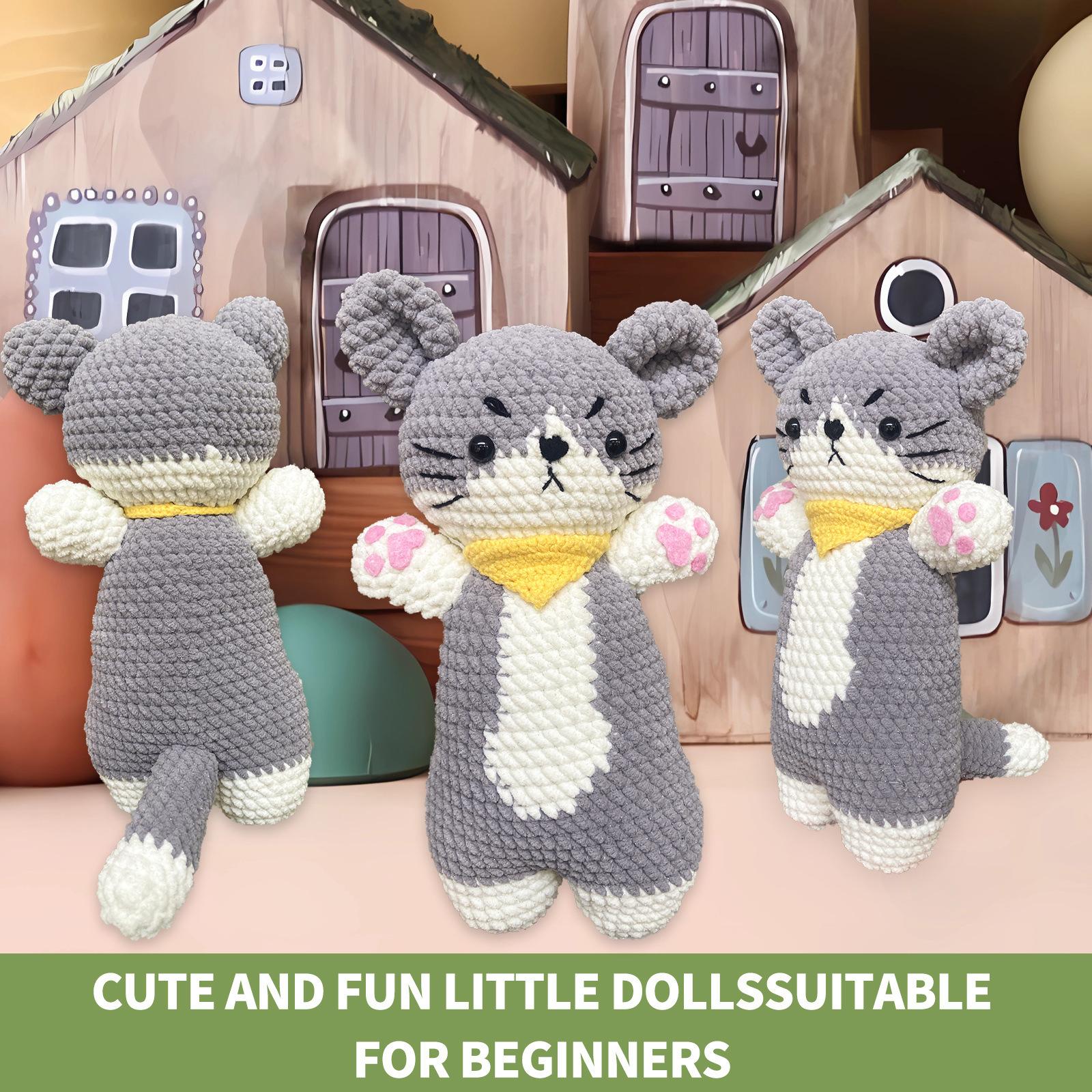 Crochet Material Package Diy Cute Conspicuous Cat Doll Ornament
Crochet Material Package Diy Cute Conspicuous Cat Doll Ornament