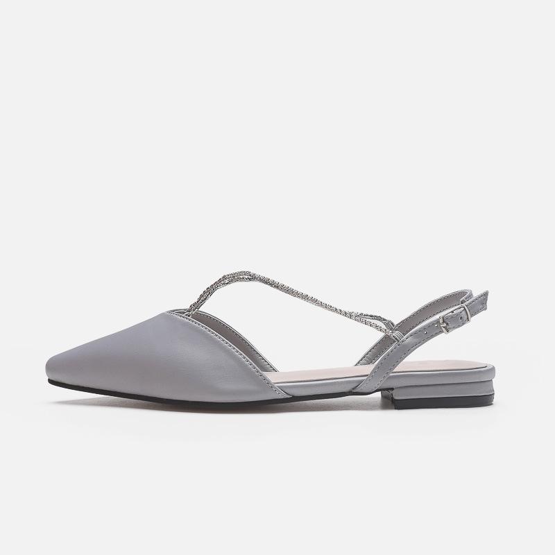 Design sense and temperament Baotou rear empty sandals women s rhinestone chain cross strap decoration pointed head flat bottom single shoes women 35
Design sense and temperament Baotou rear empty sandals women s rhinestone chain cross strap decoration pointed head flat bottom single shoes women 35