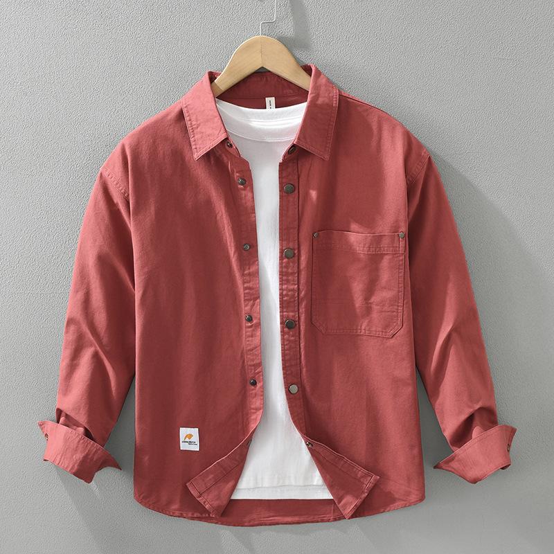Japanese Style Cargo Long Sleeve Shirt Men Snap-Button Shirt Dropped Shoulder Casual Tops Pure Cotton Comfort Men Clothing M красный
Japanese Style Cargo Long Sleeve Shirt Men Snap-Button Shirt Dropped Shoulder Casual Tops Pure Cotton Comfort Men Clothing M красный