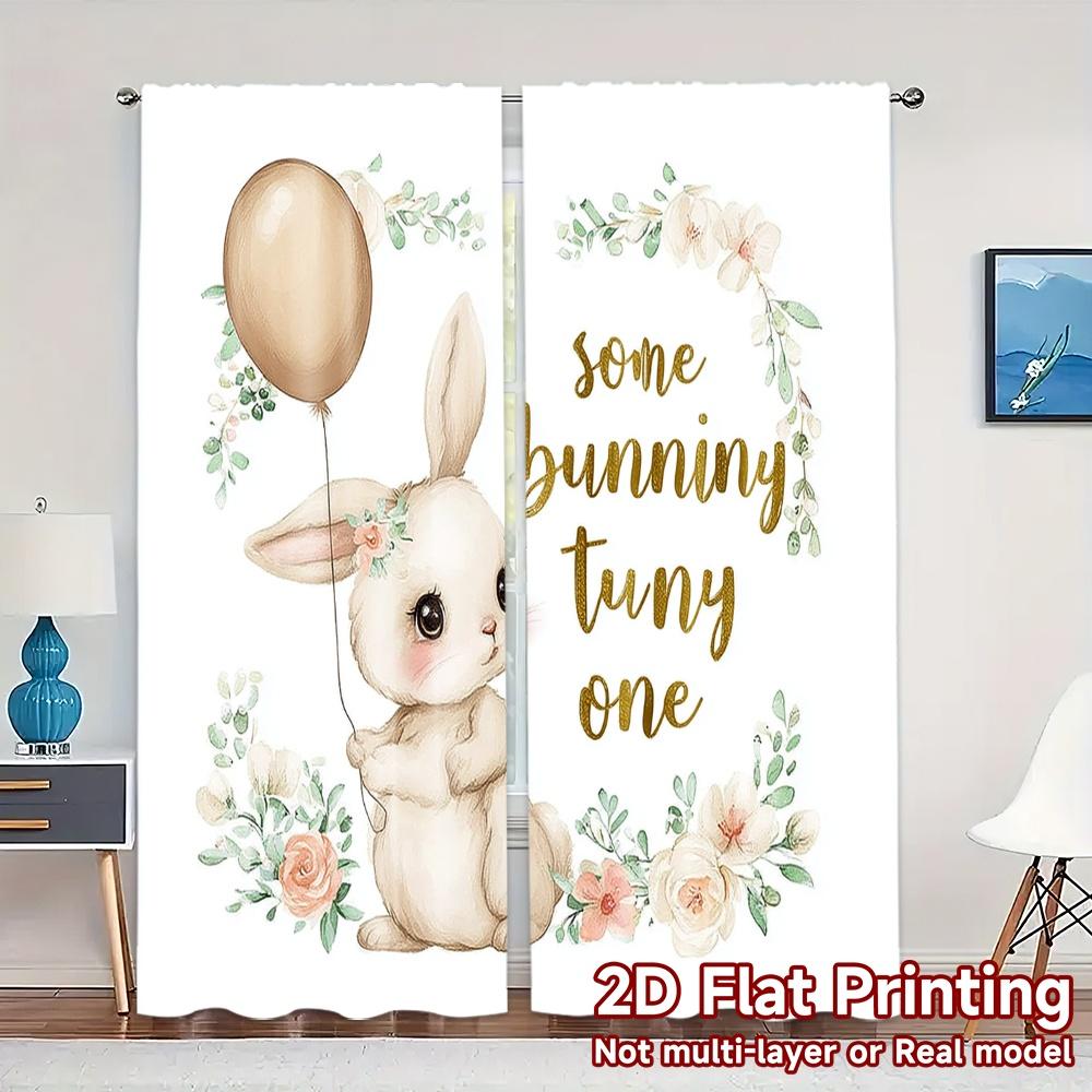Flat Printing Curtains Without Rod Bunnybirthdayone Print Durable Polyester Home Decor Curtain Set Of 2 Modern Made Washable W100*H70(CM)-Hooks&2PCS
Flat Printing Curtains Without Rod Bunnybirthdayone Print Durable Polyester Home Decor Curtain Set Of 2 Modern Made Washable W100*H70(CM)-Hooks&2PCS