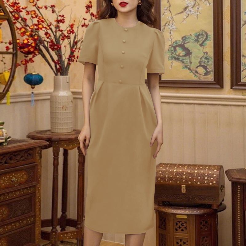 ZANZEA Женское летнее повседневное платье-футляр с круглым вырезом и короткими рукавами
ZANZEA Женское летнее повседневное платье-футляр с круглым вырезом и короткими рукавами