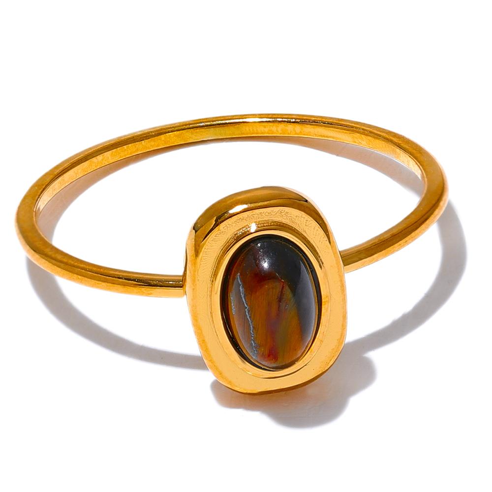 Yhpup Fashion Natural Stone Stainless Steel Oval Thin Chic Ring Women 18K PVD Plated Waterproof Jewelry Accessories Gift 6
Yhpup Fashion Natural Stone Stainless Steel Oval Thin Chic Ring Women 18K PVD Plated Waterproof Jewelry Accessories Gift 6