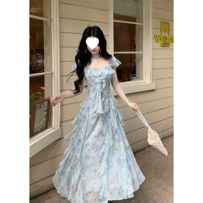 Gilded Chiffon One-Shoulder Dress with Ruffles and Fairy Charm XL
Gilded Chiffon One-Shoulder Dress with Ruffles and Fairy Charm XL