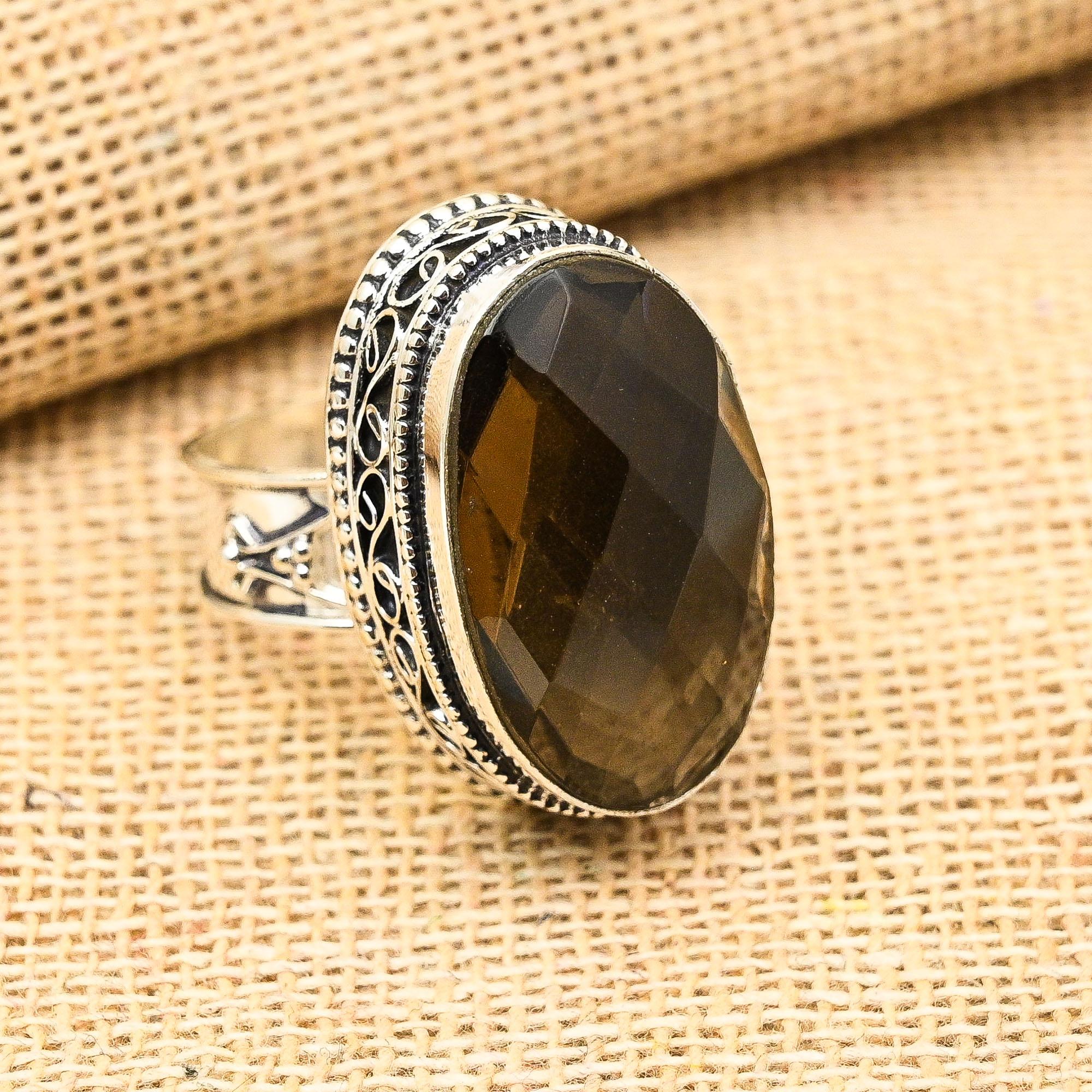 Ювелирное кольцо из стерлингового серебра 925 пробы с дымчатым топазом ручной работы ко Дню памяти 9.5 коричневый
Ювелирное кольцо из стерлингового серебра 925 пробы с дымчатым топазом ручной работы ко Дню памяти 9.5 коричневый