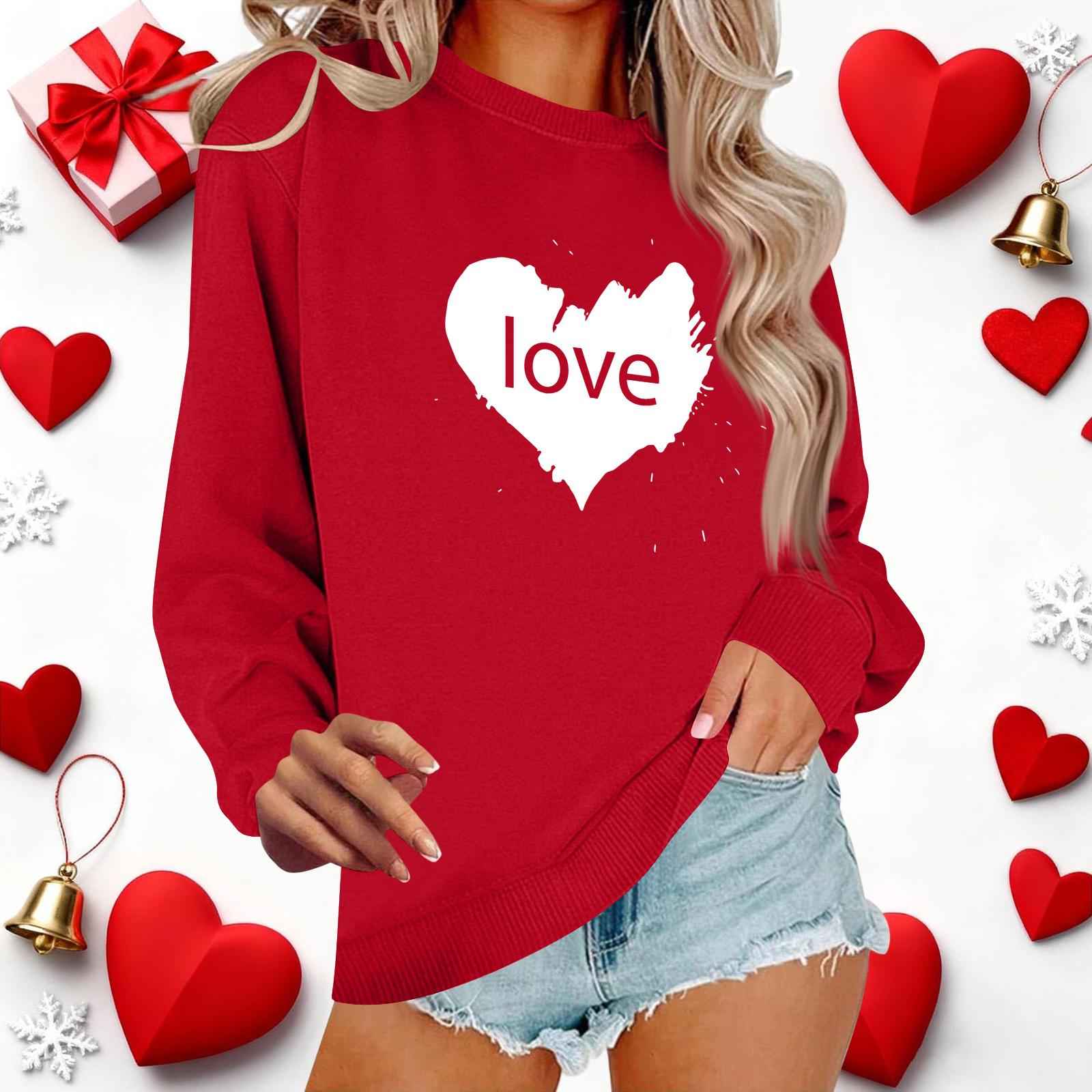 Women s Casual Round Neck Long Sleeve Valentine s Day Printed Pullover Top M
Women s Casual Round Neck Long Sleeve Valentine s Day Printed Pullover Top M