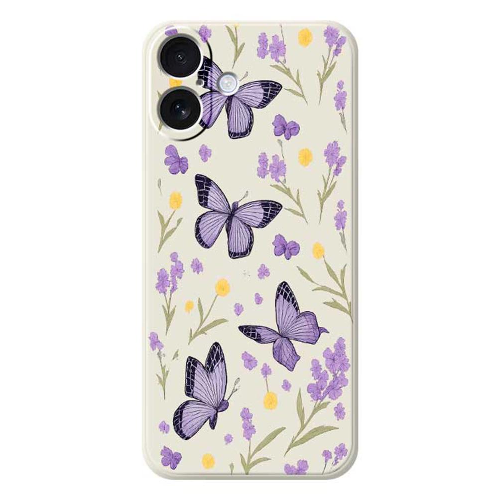 For iPhone 17 Case Purple Butterflies Pattern Printing Straight Edge TPU Phone Back Cover Beige
For iPhone 17 Case Purple Butterflies Pattern Printing Straight Edge TPU Phone Back Cover Beige